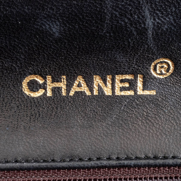 Chanel Matelasse Black Chain Shoulder Bag, Lambskin Leather, Women's, Black, ... - Picture 12 of 16